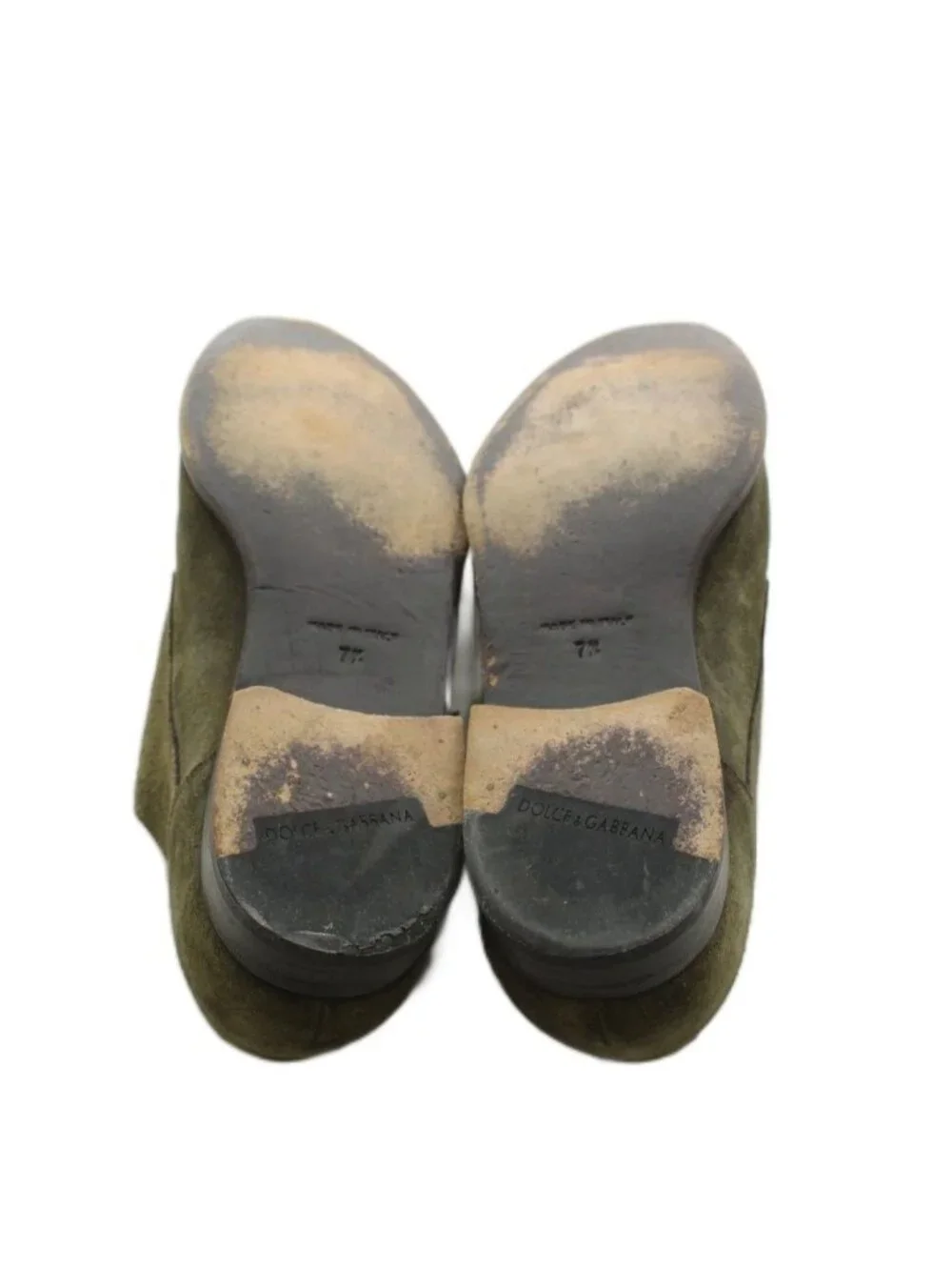 Dolce & Gabbana Business Shoes Suede Khaki 7.5